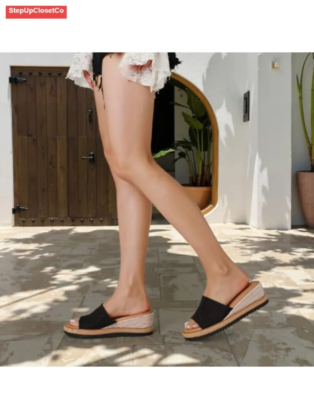 Canvas Espadrille Wedge Sandals Slip On Platform Summer Beach Shoes